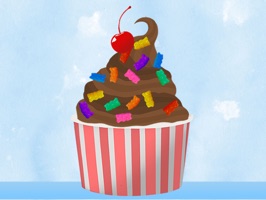 Create your own ice cream with over 50 colorful stickers
