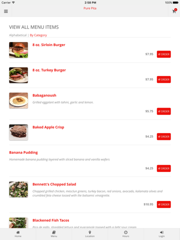 Pure Pita Online Ordering - náhled