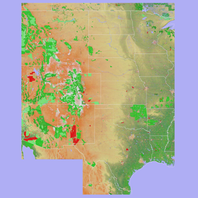 Scenic Map Central USA