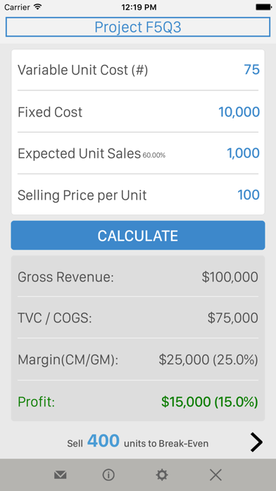 How to cancel & delete Break-Even Analysis from iphone & ipad 1