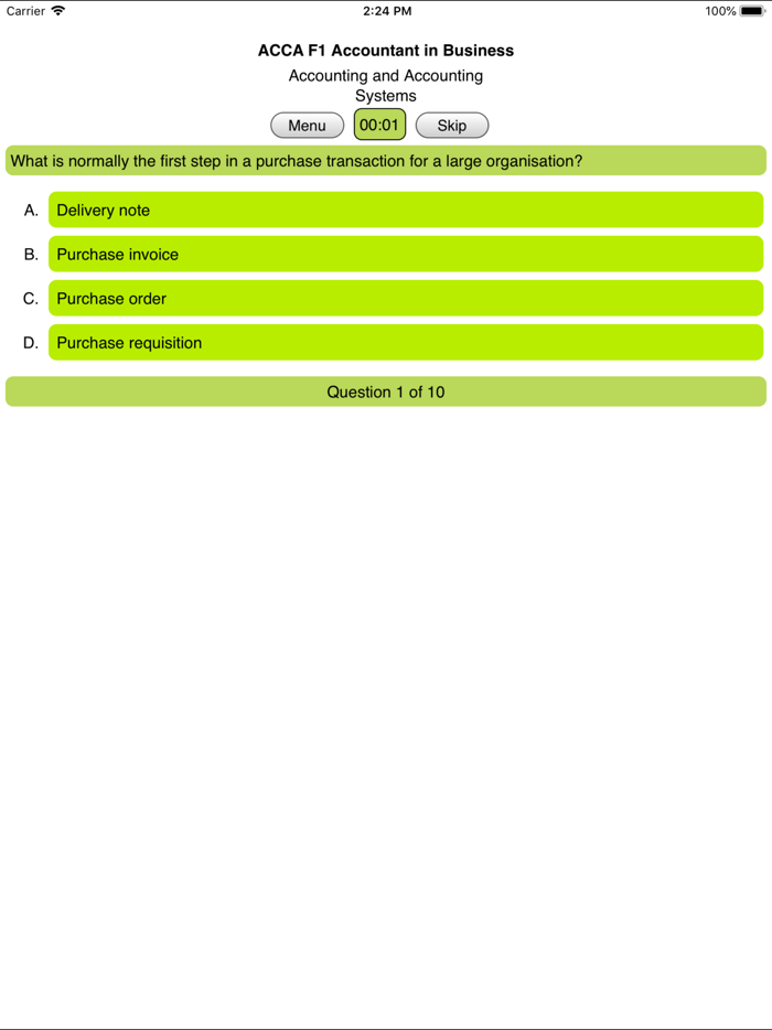 ACCA F1 Accountant in Business