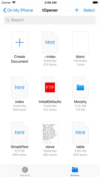 Open and edit a file as a text