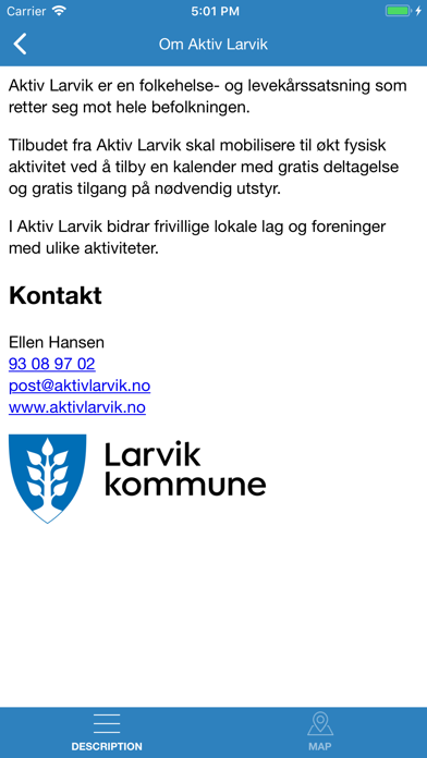 AktivLarvik screenshot 2