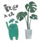 "室内植物怪"Sticker pack App表情贴纸。