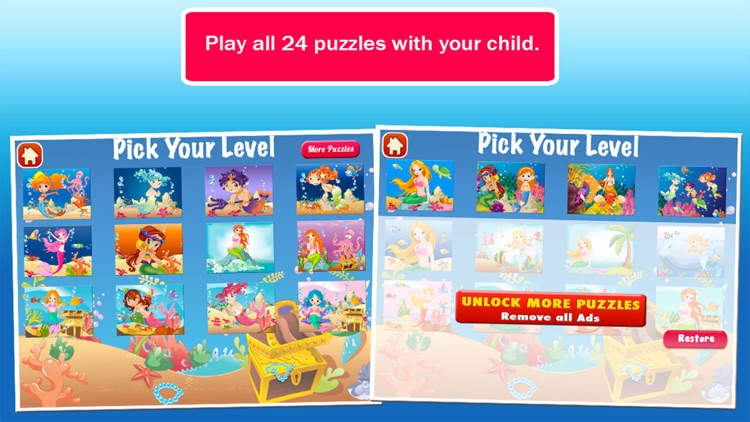 Mermaid Princess Puzzles screenshot-3