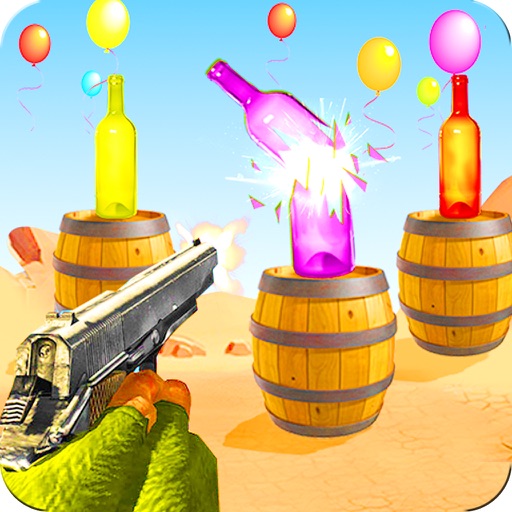 Real Gun Bottle Shooter 3D icon