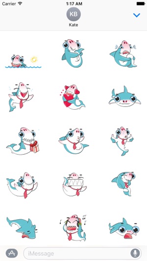 Animated Cute Shark Sharkmoji(圖1)-速報App