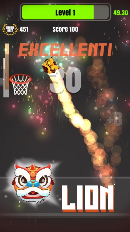 Tap Shots - dunk shot on fire