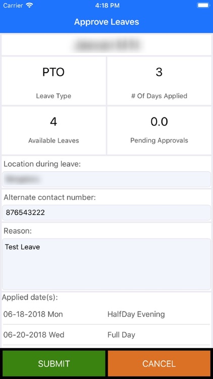 Mobile Aspects LeaveManagement screenshot-7