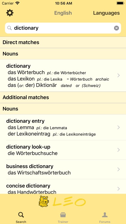 LEO dictionary