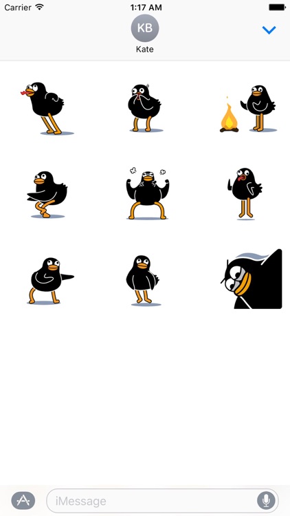 A Funny Duck Animated Stickers