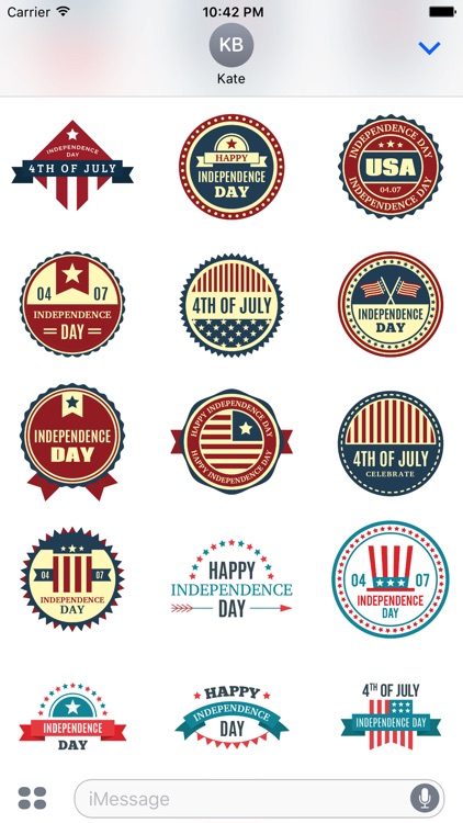 4th of July-120+ Badge Sticker screenshot-4