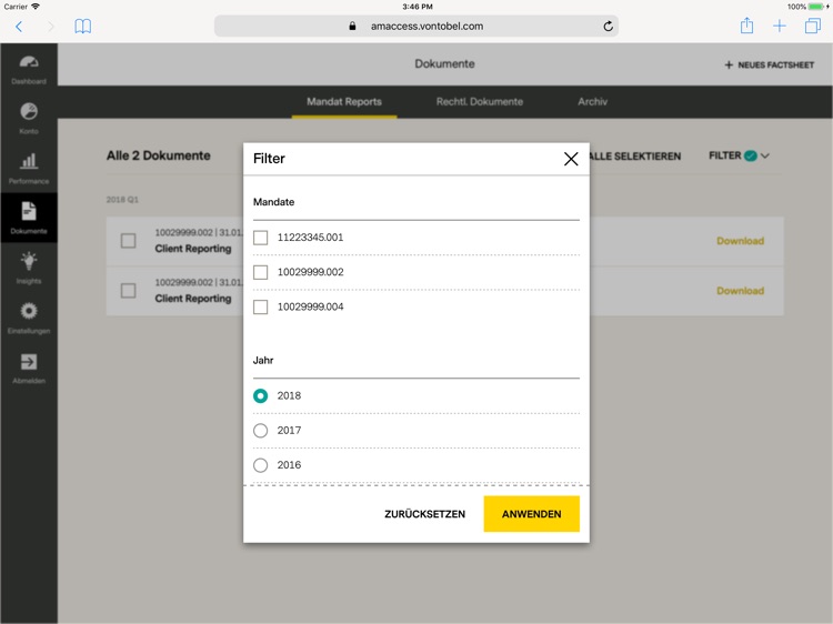 Vontobel AM Access screenshot-3