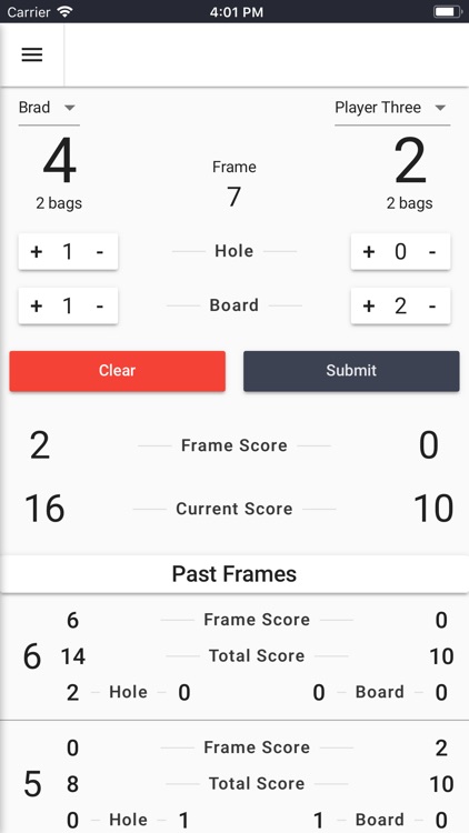 Cornhole Score Tracker