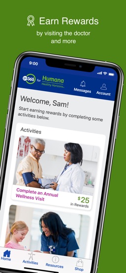 Go365 for Healthy Horizons app screenshot