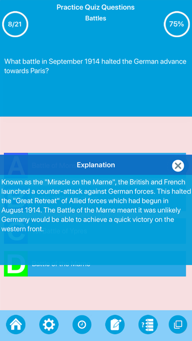 How to cancel & delete World War I History Quiz from iphone & ipad 3