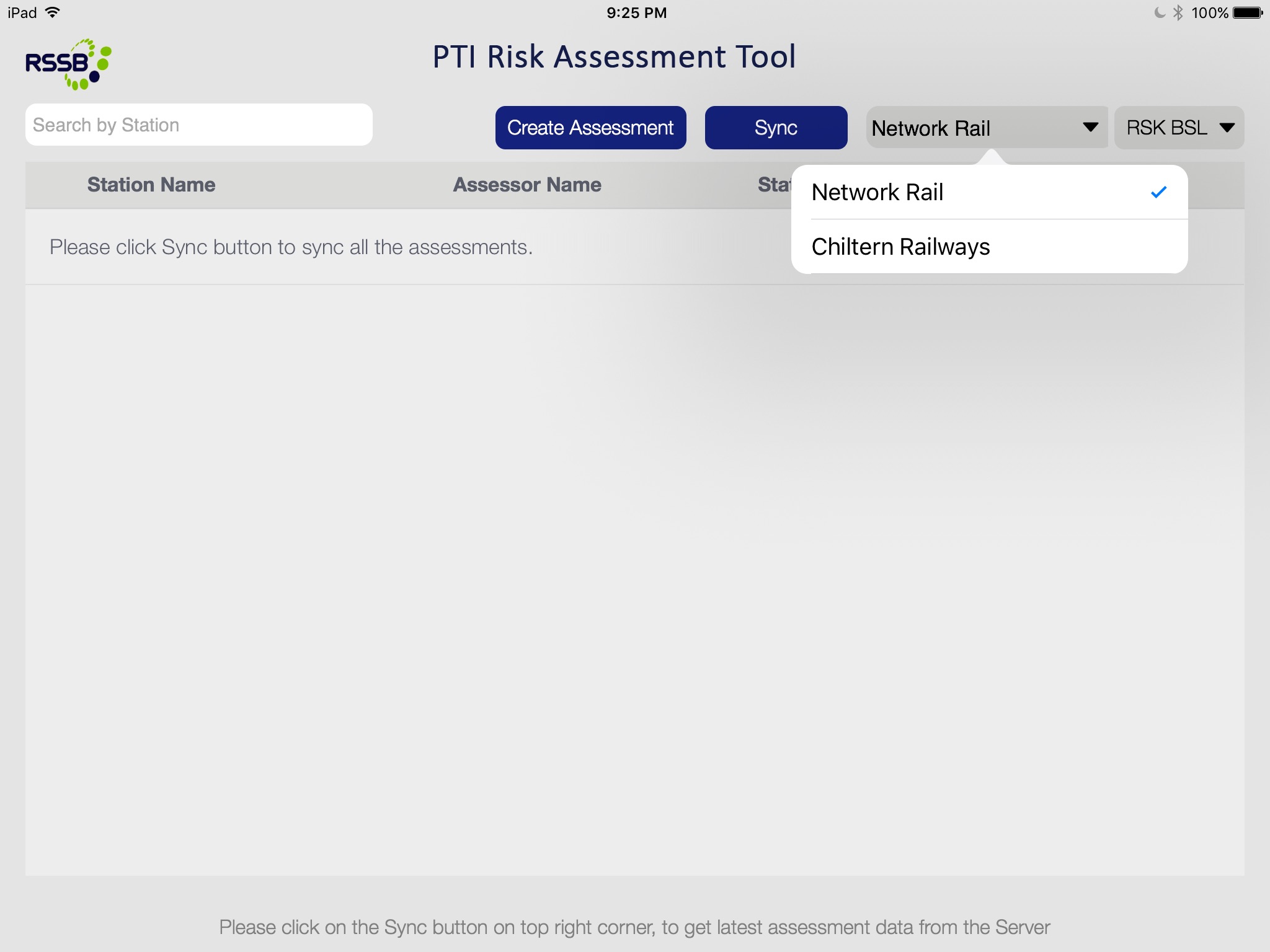 PTI Risk Assessment Tool screenshot 4