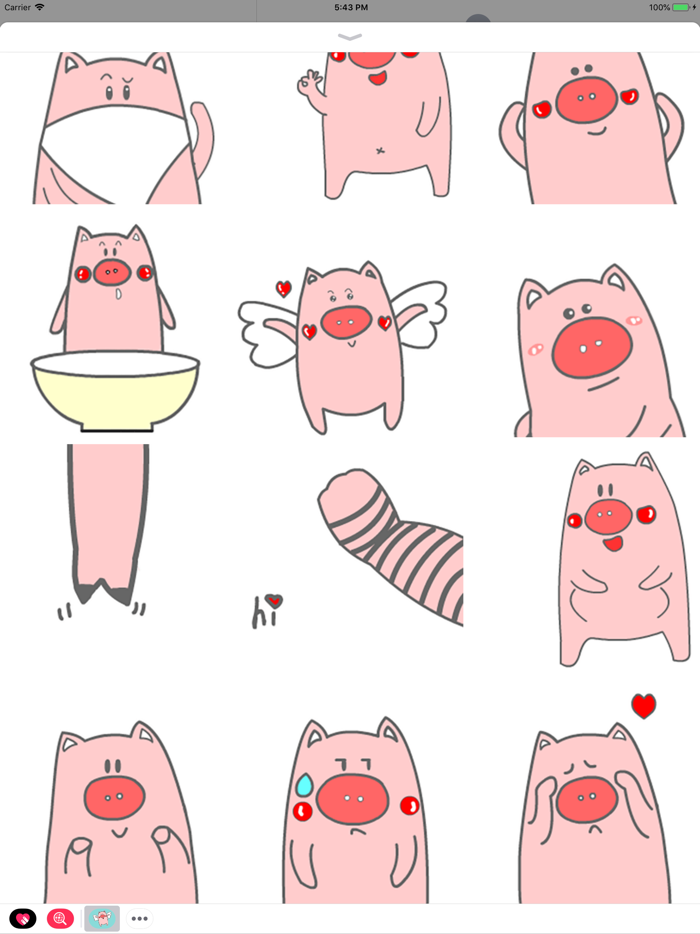 Angel Pig Animated Stickers
