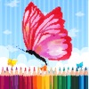 Butterfly &amp; Flower Pixel Color
