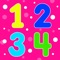 “Numbers for kids” - educational games for toddlers with finger painting numbers where kids can learn to count 123