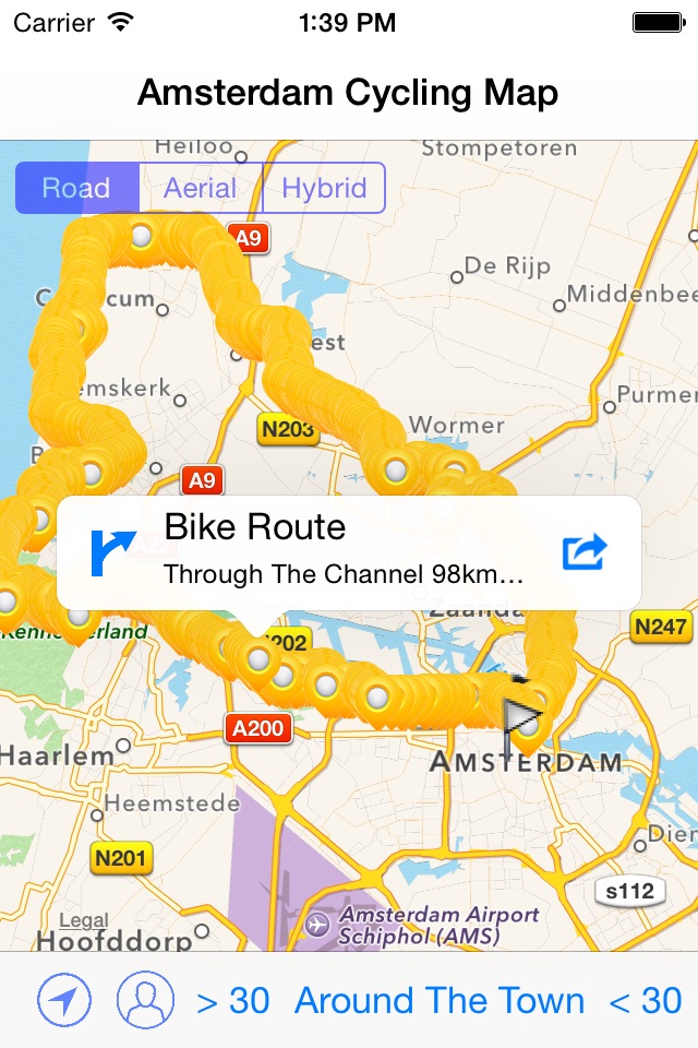 Amsterdam Cycling Map screenshot 2