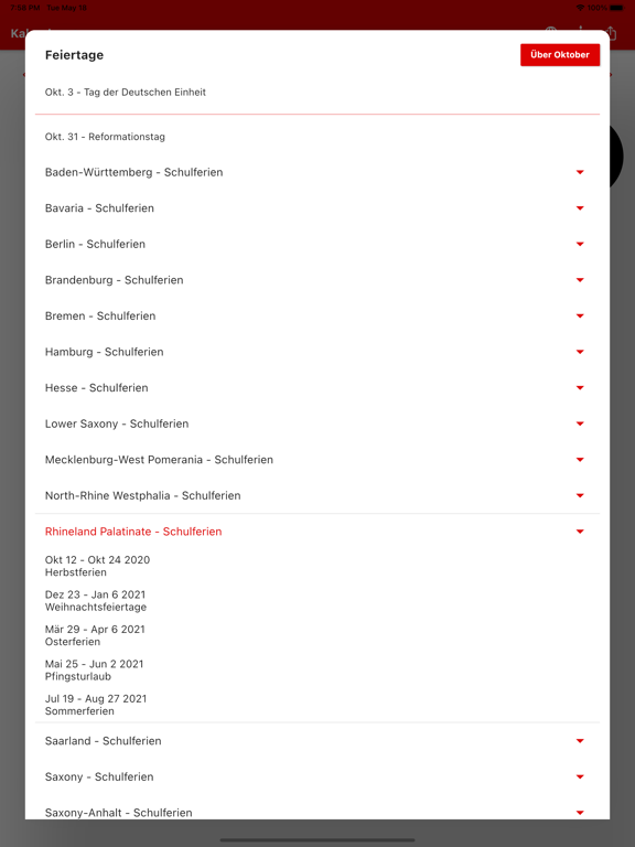 Deutscher Kalender 2023 screenshot 2