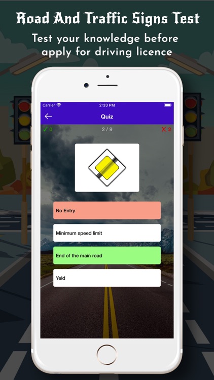 Road And Traffic Signs Test