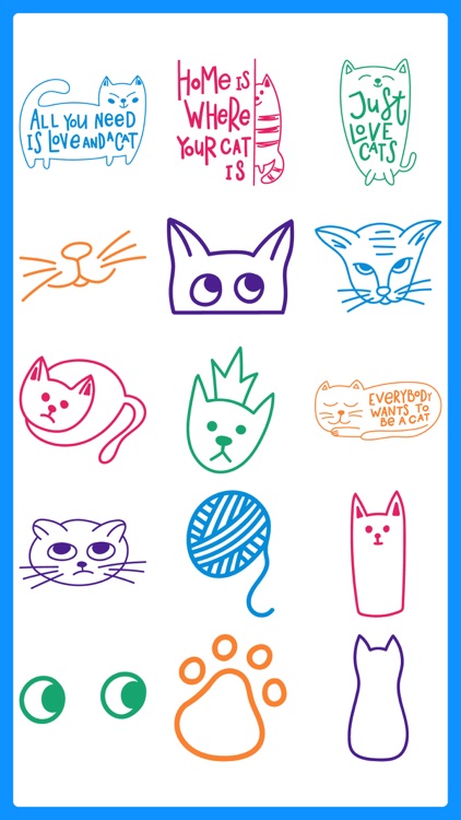 Punny Cat Stickers Pack Emojis