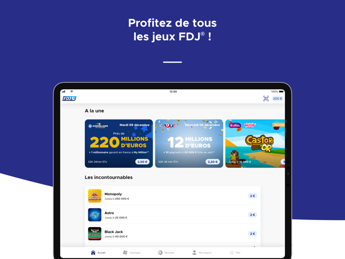 FDJ® Officiel Jeux, Résultats