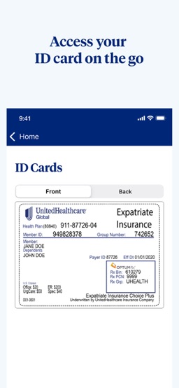 UHC Global app screenshot