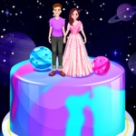 Galaxy Princess Mirror Cake