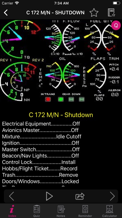 Cessna 172 M/N Checklist screenshot-4