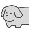 gray dachshund sticker