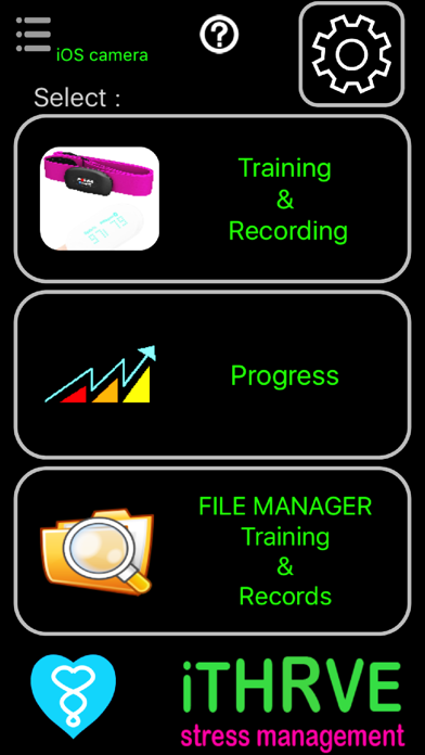 iTHRVE stress management screenshot 2