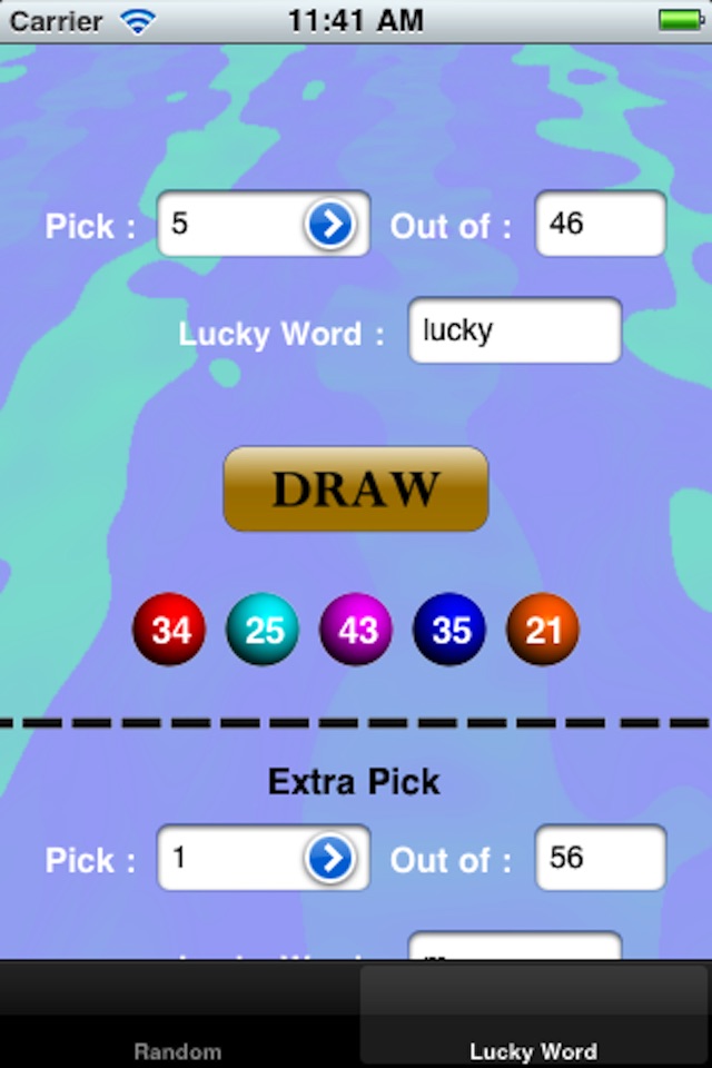 Lucky Lottery Numbers screenshot 2