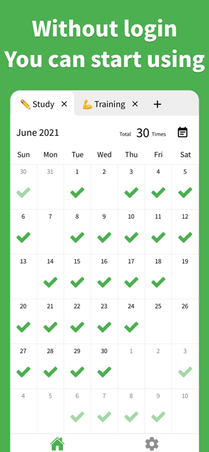 Tarkista kalenteri - Habit Making Screenshot