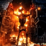 Scary Fire Head Horror Game