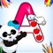 Learn writing Alphabet and Numbers tracing - ABC for kids, learn Alphabets & Letters, also learn colors while tracing letters and 123 counting, learn shapes