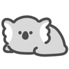 gray koala sticker