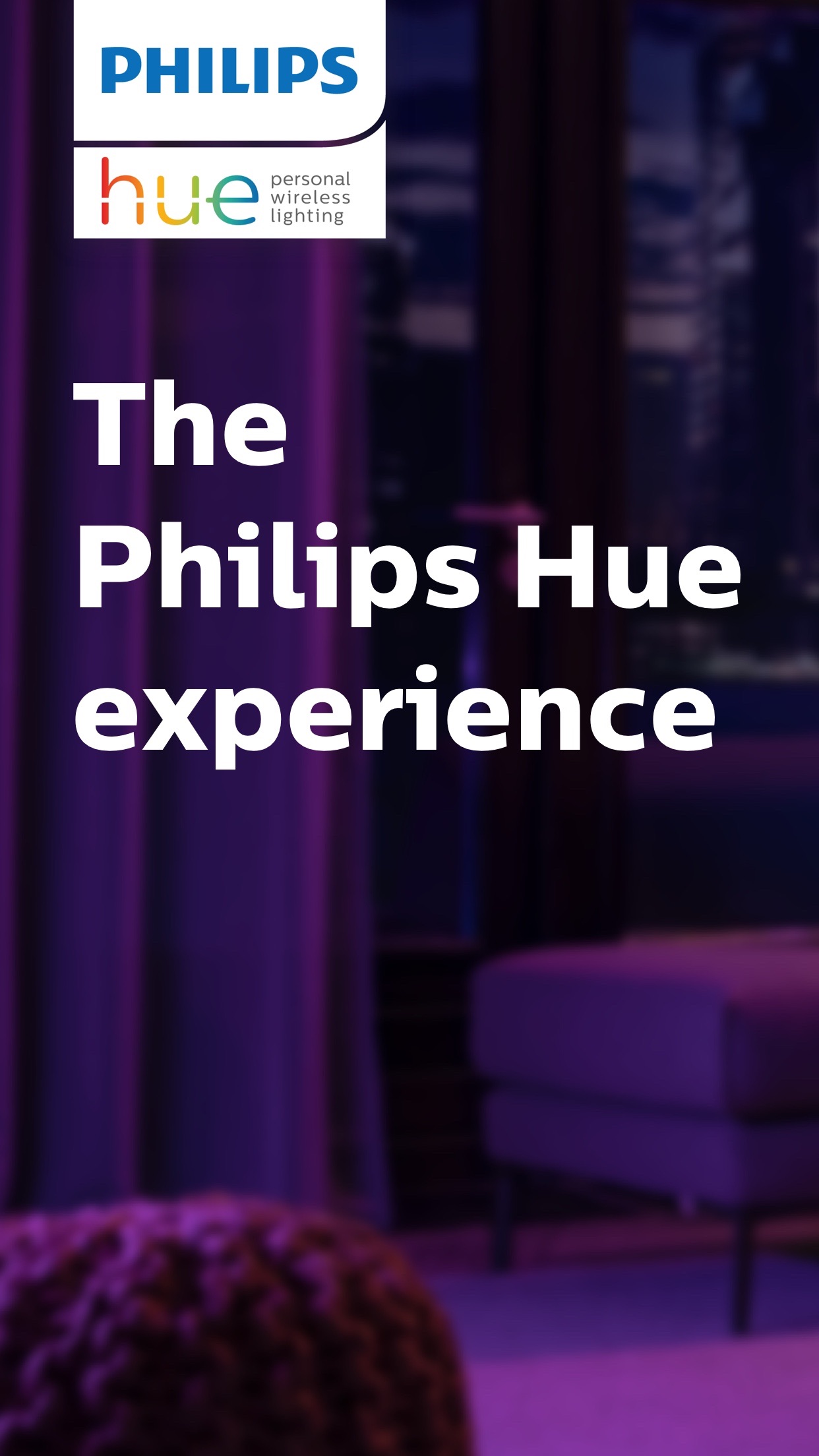 Screenshot do app Philips Hue