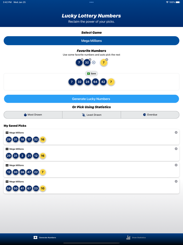 Lucky Lottery Generator