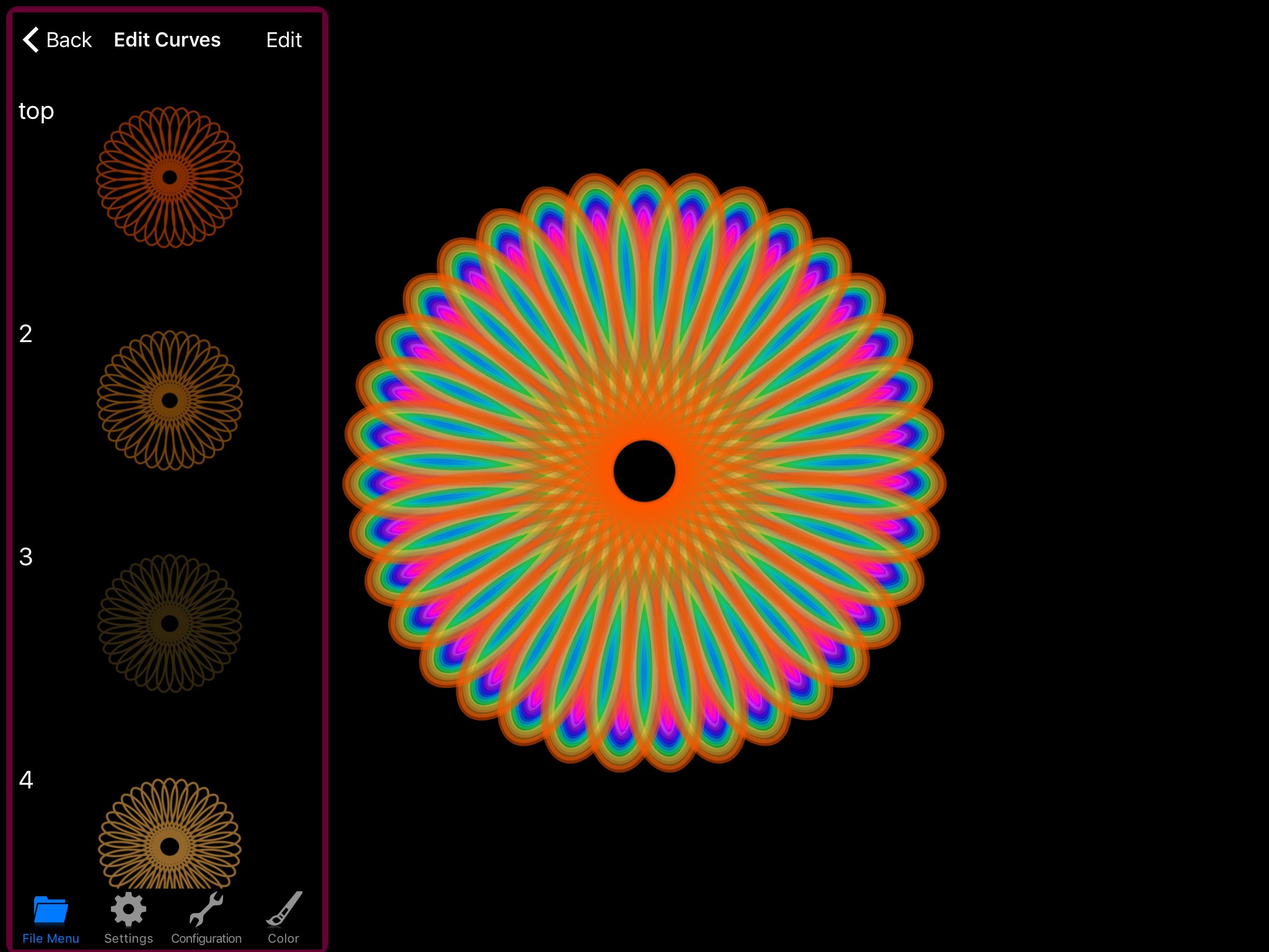 SpiroDesigner - spirograph app screenshot 4