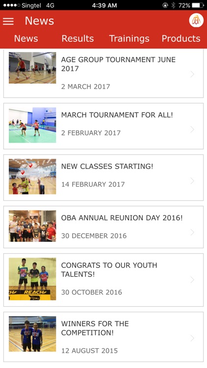 OBA Badminton App (New)