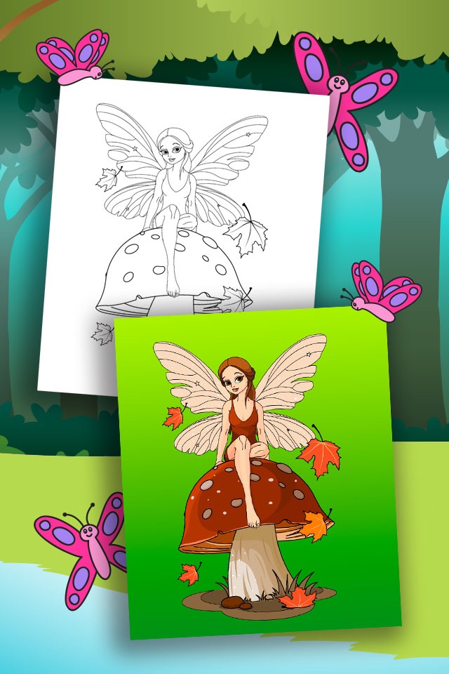 Magic Fairy Coloring Book screenshot 4