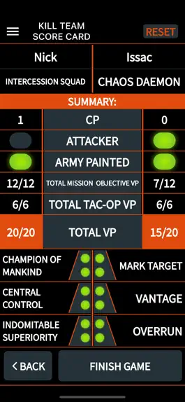 Game screenshot Kill Team Score Card hack