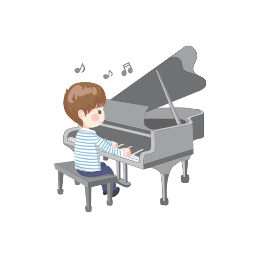 Boy playing piano