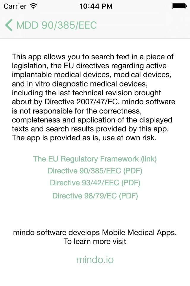 Medical Device Directive screenshot 4