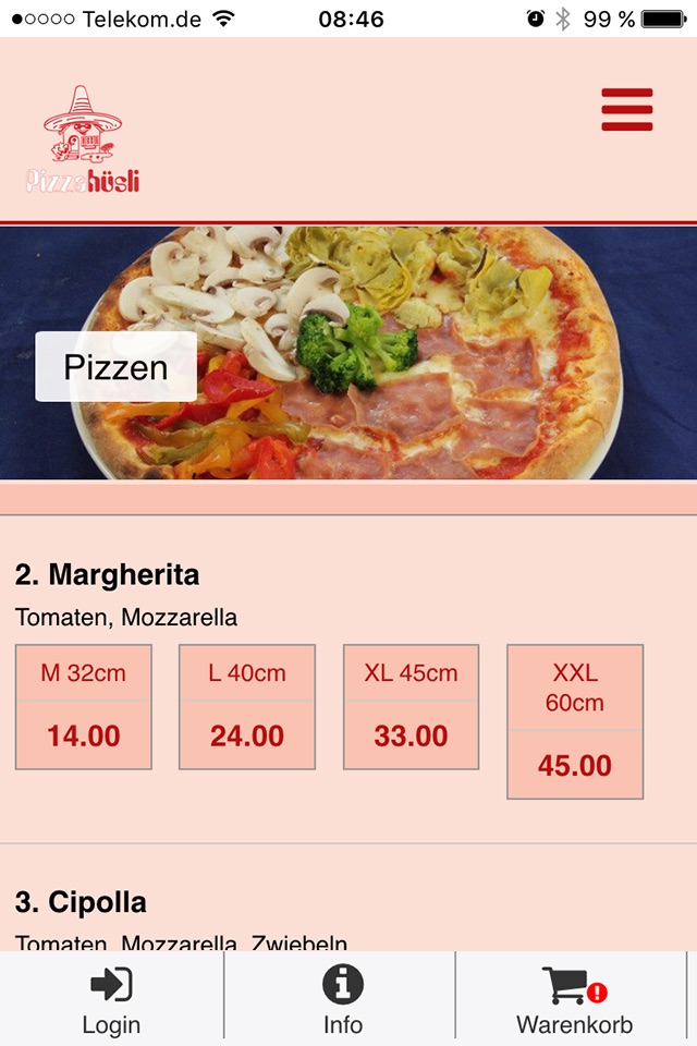 Pizzahüsli screenshot 2