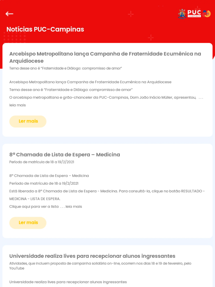 APP Aluno  PUC-Campinas