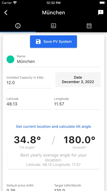 PV Solar Dashboard